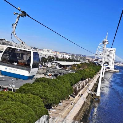 Cable car by the coast